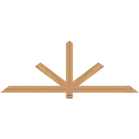 Ekena Millwork Kennewick Timber Gable Bracket, Western Red Cedar, 72"W x 27"H x 1 1/2"D x 3 1/2"F, 9/12 Pitch GBW072X27X0204KEN00SWR